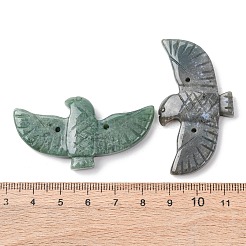 天然インディアンアゲートの彫刻された大きなペンダント  平和の鳩のチャーム  28~29x51~52x6~6.5mm  穴：1.2mm&nbsp;G-A288-01H