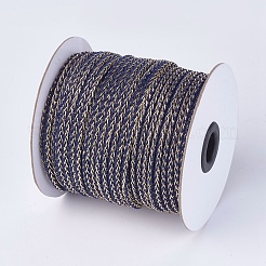 樹脂およびポリエステル編組コード  メタリックコード  藤紫色  5x4mm  約50ヤード/ロール&nbsp;OCOR-F008-E10