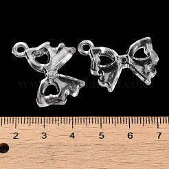 透明なアクリルパーツ  ちょう結びのチャーム  透明  22.5x28x4mm  穴：2mm  約431個/500g&nbsp;TACR-G048-41