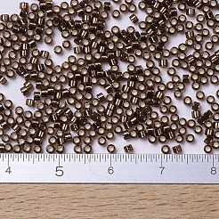 MIYUKIデリカビーズ小  シリンダー  日本製シードビーズ  15/0  （dbs0150)シルバー裏地ルートビール  1.1x1.3mm  穴：0.7mm  約35000PCS /ボトル  10 G /ボトル&nbsp;SEED-JP0008-DBS0150
