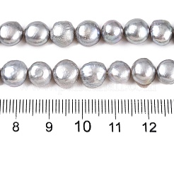 天然養殖淡水パールビーズ連売り  染め  研磨両側  ライトグレー  7~9x5~6mm  穴：0.8mm  約45~50個/連  13.7インチ&nbsp;PEAR-R064-24