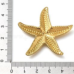 イオンプレーティング（IP）304ステンレスペンダント  ヒトデチャーム  18KGP本金メッキ  41x45x3mm  穴：1mm&nbsp;STAS-I310-17G