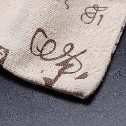 長方形麻布ポーチ  アンティークホワイト  13x10cm&nbsp;ABAG-N007-02D