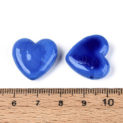 手作りランプワークビーズ  ハート  藤紫色  18.5~19.5x19.5~20x6.5~7.5mm  穴：1.2~1.6mm&nbsp;LAMP-T023-27J