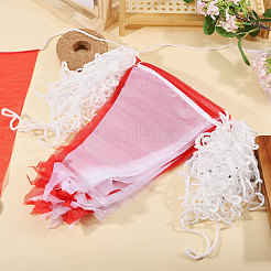 ポリエステル製三角旗バナー  パーティーの誕生日に  祭典  レッド  290~295x170~173x0.1mm&nbsp;FIND-WH0141-129