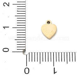 304ステンレススチールチャーム  赤いエナメル  ハートチャーム  ゴールドカラー  8x6x1.5mm  穴：0.9mm&nbsp;SA-CBA2C9D-02G