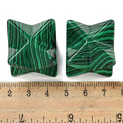 合成マラカイトビーズ  穴なし/ドリルなし  メルカバスター  25x25x25mm&nbsp;G-A206-01B-68