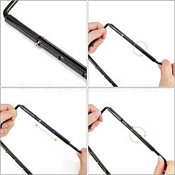 鉄ランプシェードハープホルダー  ライトベース付き  ブラック  22.5x10.9x2.1cm&nbsp;AJEW-OC0002-06
