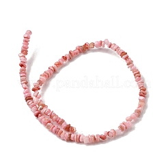天然淡水シェルビーズ  染め  ナゲット  ピンク  4.5~9x4.5~7x1.5~5mm  穴：0.8mm  約163~165個/連  14.88~15.08''（37.8~38.3センチメートル）&nbsp;SHEL-B003-01N