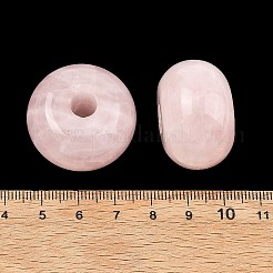 天然ローズクォーツ大穴ビーズ  滑らかなロンデル  30x20mm  穴：7mm&nbsp;GG-CBA02C4-08A