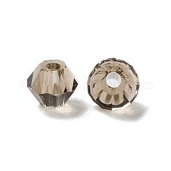 透明ガラスビーズ  双円錐形  キャメル  4x4x3.5mm  穴：1mm  720個/袋&nbsp;GGLA-Z004-05U