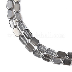 電気メッキガラスビーズセット  パール光沢メッキ  オーバル  グレー  9.5x6.5x3.5mm  穴：0.9mm  約78個/連  25.59インチ（65cm）&nbsp;EGLA-N008-017-C02
