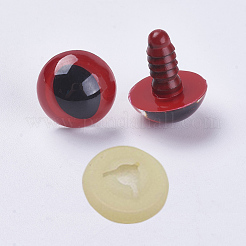 クラフト用品プラスチック人形の目パーツ  パッド付き  ぬいぐるみの目  安全の目  レッド  目：15mm  18.5mm  ピン：5.5mm&nbsp;X-DIY-WH0045-25C