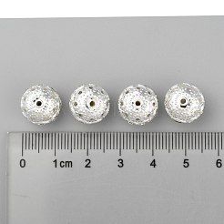 真鍮製のラインストーンビーズ  グレードA  銀色のメッキ  ラウンド  クリスタル  直径12mm  穴：1.5mm&nbsp;RB-A011-12mm-01S