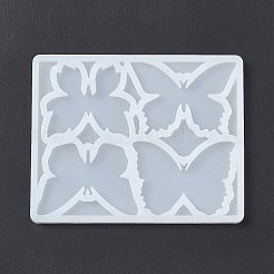 DIYの蝶の形の飾りシリコンモールド  レジン型  UVレジン用  エポキシ樹脂ジュエリー作り  ホワイト  70x88x5mm  内径：31.5~32.5x34~43mm&nbsp;DIY-E065-01