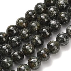 天然緑色藍晶石ビーズ連売り  ラウンド  グレードAB  8mm  穴：1mm  約50個/連  15.67''（39.8センチメートル）&nbsp;G-H335-B02-8mm-AB