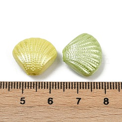 不透明アクリルイミテーションパールビーズ  シェル形状  ミックスカラー  14.5x16.5x7.5mm  穴：1.5mm  490個/ 500g&nbsp;OACR-B031-56