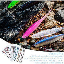 樹脂絵柄ステッカー10枚  模擬魚眼  ミックスカラー  80~122x79.5~120x1~1.5mm&nbsp;STIC-SP0001-14