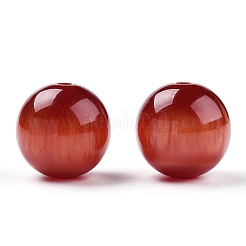 樹脂ビーズ  天然石風  ラウンド  ファイヤーブリック  19.5~20mm  穴：2.5mm&nbsp;X-RESI-S377-15C-05