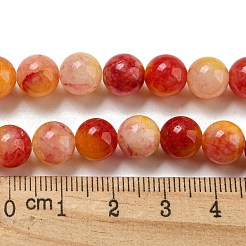 天然染め黄玉数珠  ラウンド  サンゴ  8.5mm  穴：1mm  約46個/連  14.96''（38センチメートル）&nbsp;G-Q160-A01-01C