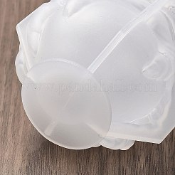 ハロウィーンの頭蓋骨 DIY シリコンキャンドル型  レジン型  UVレジン用  エポキシ樹脂ジュエリー作り  ホワイト  82x72.5x119mm&nbsp;DIY-A053-18A