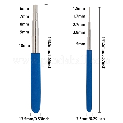 鉄線巻線棒  ワイヤーラッピングツール  ブルー  ループサイズ：1.5mm / 1.7mm / 2.7mm / 3.8mm / 5mm / 6mm / 7mm / 8mm / 9mm / [10]mm  10mm  143.5x13.5mm  141.5x7.5個/セット&nbsp;TOOL-G012-01
