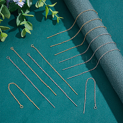 304ステンレススチールイヤリング金具  アメリカンピアス  ゴールデン·ステンレス鋼色  90~94x1.2mm  ピン：0.8mm  2色  10pairs / color  20のペア/箱&nbsp;STAS-UN0015-84P