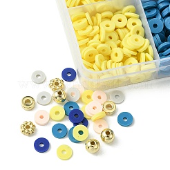 DIY ヘイシ ポリマー クレイ ビーズ ジュエリー作り ファインディング キット  ミックスカラー  6x1~5mm  穴：1.5~2.2mm...&nbsp;DIY-FS0005-94A