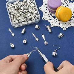 70pcs7スタイルチベットスタイル亜鉛合金ペンダント  アンティークシルバー  10.5~30.5x6~12x2~10mm  穴：1.2~2.5mm  10個/スタイル&nbsp;FIND-CJ0005-28