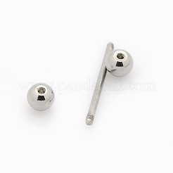 変色しにくい 316l サージカルステンレス タンリング  ストレートバーベル  リップピアスジュエリー  ステンレス鋼色  21x4mm  バーの長さ: 3/8