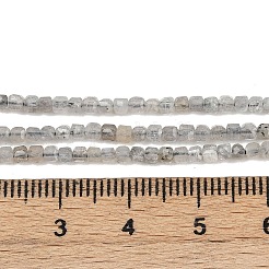 天然石ラブラドライトビーズ連売り  キューブ  2x2x2mm  穴：0.5mm  約190個/連  14.96''（38センチメートル）&nbsp;LS-G-RM241221-K22