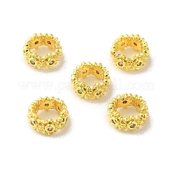 ひまわりの大きな穴ビーズ  カドミウムフリー＆鉛フリー  ラックめっき  長持ちメッキ  透明  8x4mm  穴：5mm&nbsp;KK-B088-01B-03G