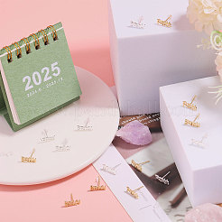 16個入り4スタイル真鍮ワードフェイス＆ベビースタッドピアス（女性用）  カドミウムフリー＆鉛フリー  30個のプラスチック製イヤーナット付き  ゴールデン＆シルバー  4.5~5x12mm  ピン：0.7~0.8mm  4個/スタイル&nbsp;KK-CA0002-44