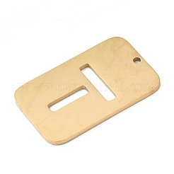 304ステンレスペンダント  文字の長方形  イオンプレーティング（ip）  18KGP本金メッキ  文字t  33x20x1.5mm  穴：1.8mm&nbsp;STAS-D200-01T-G