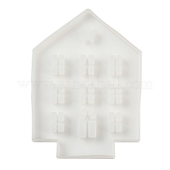 シリコンモールド  エポキシ樹脂工芸品作り  キャンドルホルダー  ホワイト  ハウス  135x96x11mm&nbsp;SIMO-S003-02A