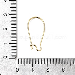 真鍮フープピアスパーツ  腎臓の耳ワイヤー  長持ちメッキ  ニッケルフリー  18KGP本金メッキ  25x11.5mm  穴：4.5mm  ピン：0.8mm&nbsp;KK-A275-20G