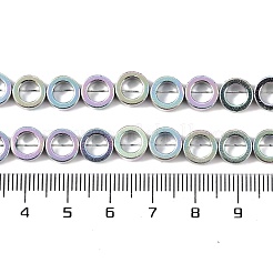 ベーキングペイント合成非磁性ヘマタイトビーズ連売り  フラットラウンド  カラフル  8x3mm  穴：1mm  約49~51個/連  15.55~16.14''（39.5~41センチメートル）&nbsp;G-A234-H03-01B