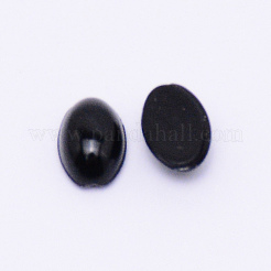 アクリルクラフトの目  人形の目  人形作り用  オーバル  ブラック  6x4x2mm&nbsp;SACR-WH0002-15A