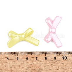 不透明ABS模造真珠ビーズ  蝶結び  ミックスカラー  18x34x6mm  穴：2mm&nbsp;X-MACR-K361-20