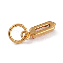 304ステンレススチールキュービックジルコニアペンダント  長方形  ミックスカラー  17x4x4mm  穴：5mm&nbsp;STAS-E487-21