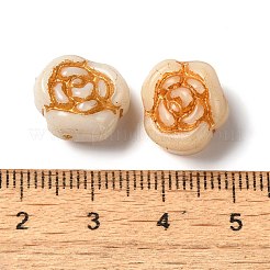 不透明なランプワークビーズ  ローズ  パパイヤホイップ  13x8mm  穴：1mm  約58~70個/100g&nbsp;LAMP-P065-02B-15