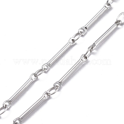 3.28 フィートの本物のプラチナ ブラス バー リンク チェーン  ハンダ付け  13x2x1.2mm&nbsp;X-CHC-R126-13P