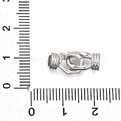 真鍮製折りたたみ式クラスプ  カドミウムフリー＆ニッケルフリー＆鉛フリー  プラチナ  19mm&nbsp;KK-Q048-06P