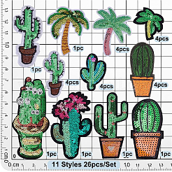 26個 11スタイル ポリエステルコンピューター刺繍布 アイロン接着/縫い付けパッチ  マスクと衣装のアクセサリー  アップリケ  混合図形  50~100x34~68x1~1.5mm&nbsp;PATC-PH0001-52
