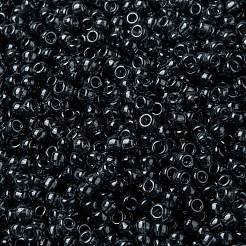 MIYUKIラウンドロカイユビーズ  日本製シードビーズ  8/0  （rr178)透明灰色光沢  3mm  穴：1mm  約19000~20500個/ポンド&nbsp;SEED-G008-RR0178