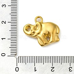 イオンプレーティング（IP）304ステンレスペンダント  象のチャーム  18KGP本金メッキ  20x18x4mm  穴：2.5mm&nbsp;STAS-M070-28G