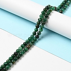 天然フクサイトビーズ連売り  ラウンド  6.5mm  穴：0.8mm  約64個/連  15.55''（39.5センチメートル）&nbsp;G-SZ0001-29A