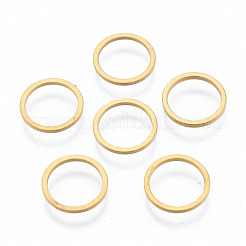 201 ステンレススチールリンクリング  丸いリング  ゴールドカラー  12x1mm  内径：10mm&nbsp;STAS-N090-T04-2