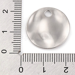 ラックメッキ真鍮チャーム  カドミウムフリー＆鉛フリー  長持ちメッキ  フラットラウンド  プラチナ  20x1.5mm  穴：2.5mm&nbsp;KK-Z070-03P