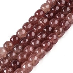 天然石ストロベリークォーツビーズ連売り  バレル  10~10.5x9~9.5mm  穴：1.2mm  約41~43個/連  14.37~16''（36.5~40センチメートル）&nbsp;G-T138-146